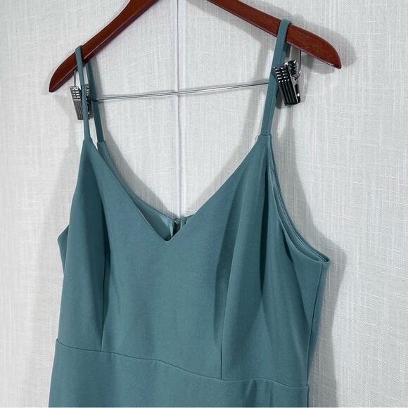 Lulus Moments Of Bliss Dusty Seafoam Backless Mermaid Maxi Dress Size XL - Picture 7 of 12